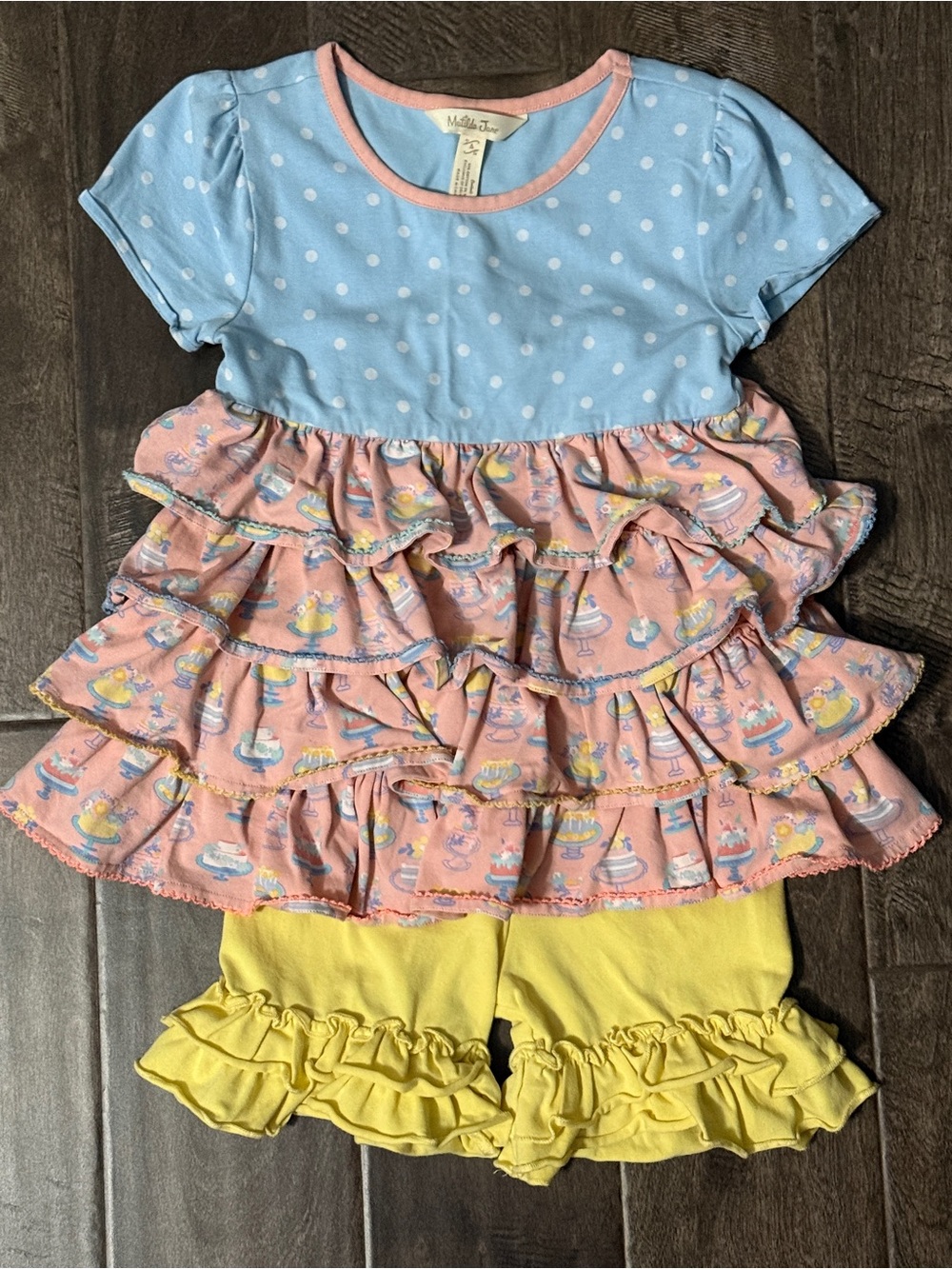Matilda Jane Ruffle tunic with Adorable Essentials shorts